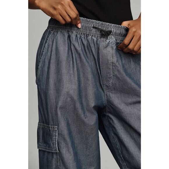 MSRP $148 Pilcro Denim Bungee Wide-Leg Parachute Trousers Size S | SAME DAY SHIP - Picture 4 of 10